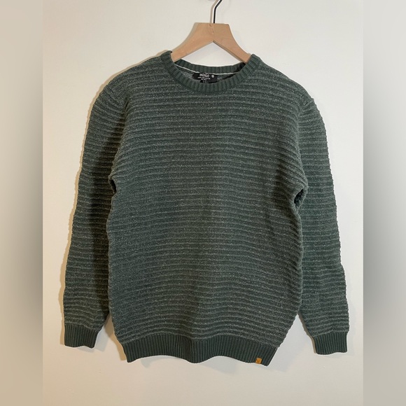 Indigo Other - Índigo Men's Crew Neck Cabincore Academia Sweater Cotton Size Large Green Knit